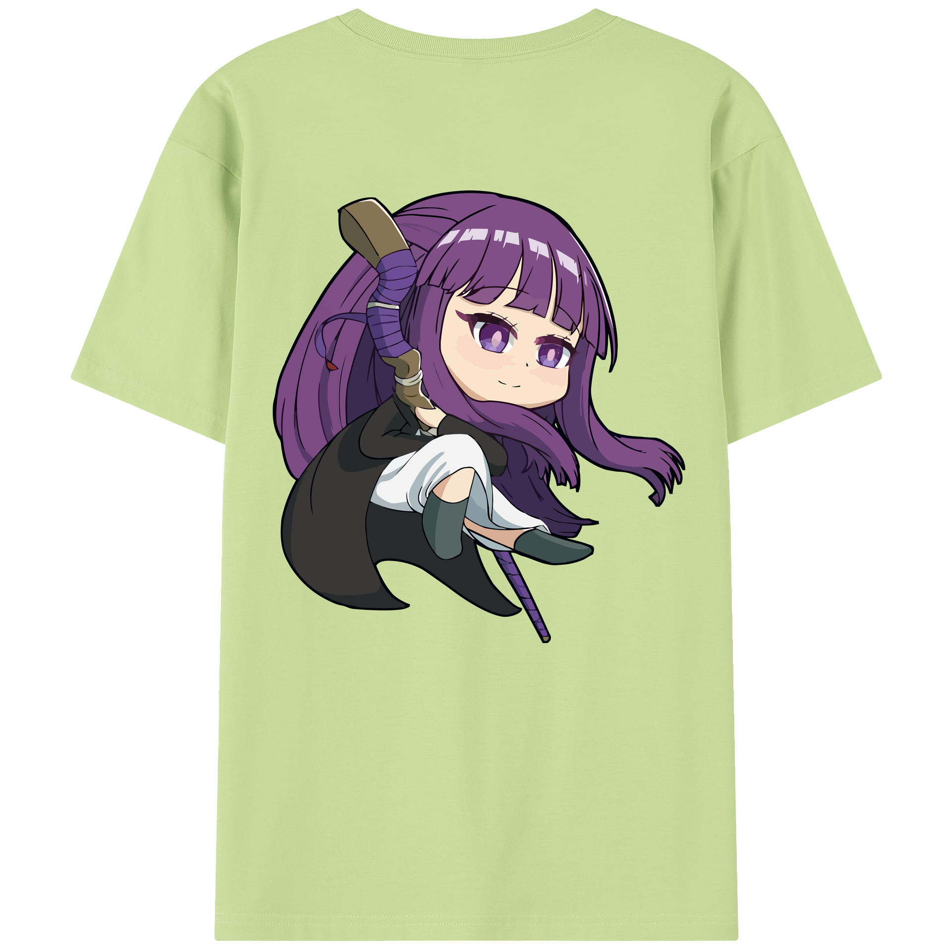 （画像用） 葬送のフリーレン Frieren 綿100％半袖Tシャツ（背面プリント）